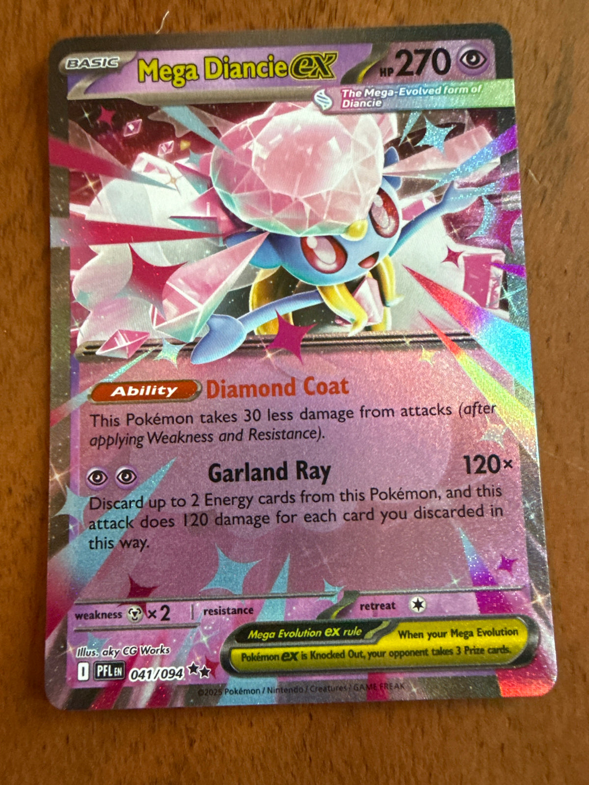 Mega Diancie ex - Phantasmal Flames 041/094 - Holofoil - Near Mint