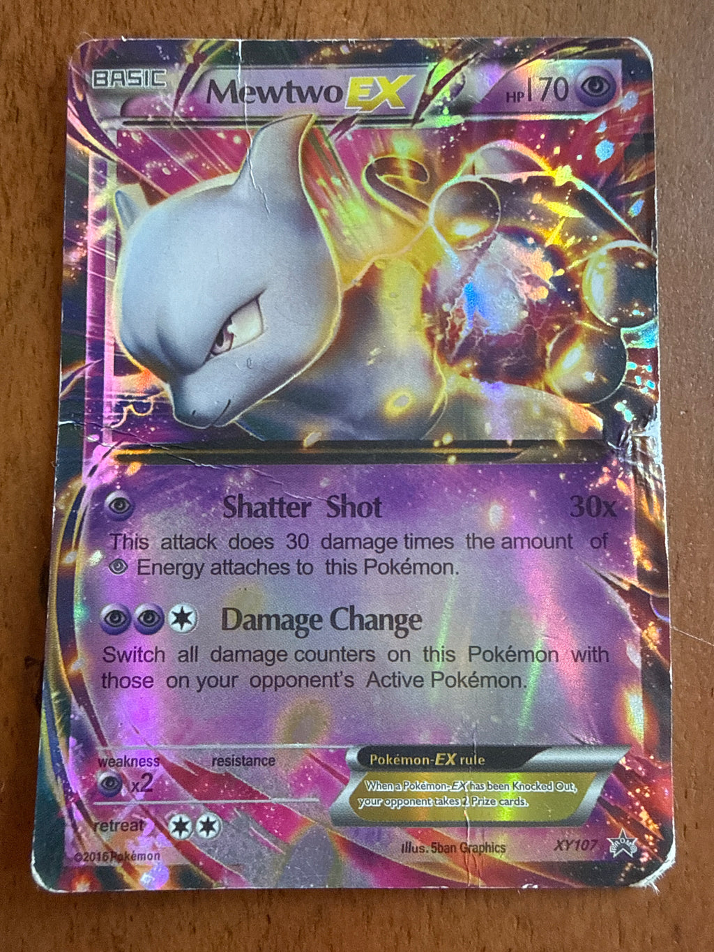 Mewtwo-EX - XY Black Star Promos - XY107 - Damaged