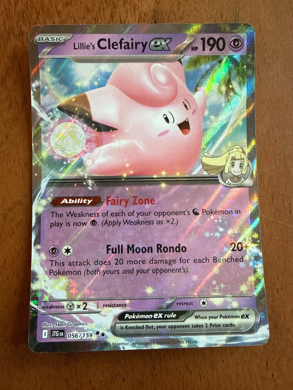Lillie's Clefairy ex - Journey Together 056/159 - Holofoil - Near Mint