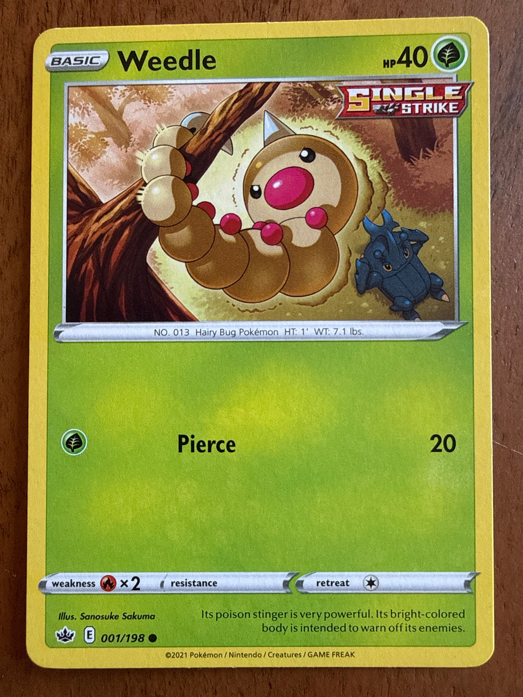 Weedle - Chilling Reign - 001/198 - Near Mint