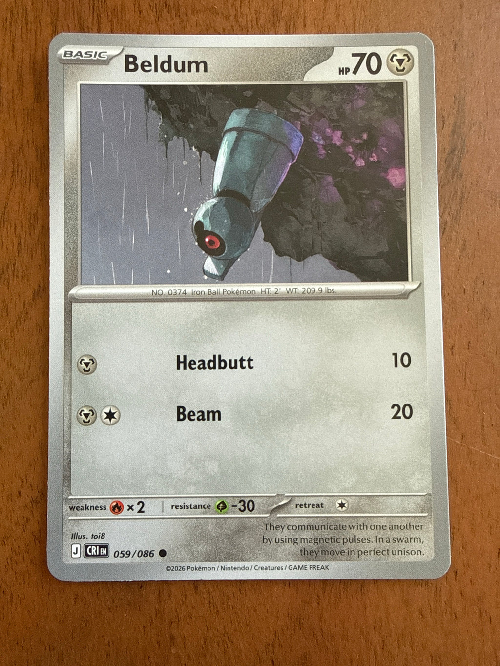 Beldum - Chaos Rising - 059/086 - Near Mint