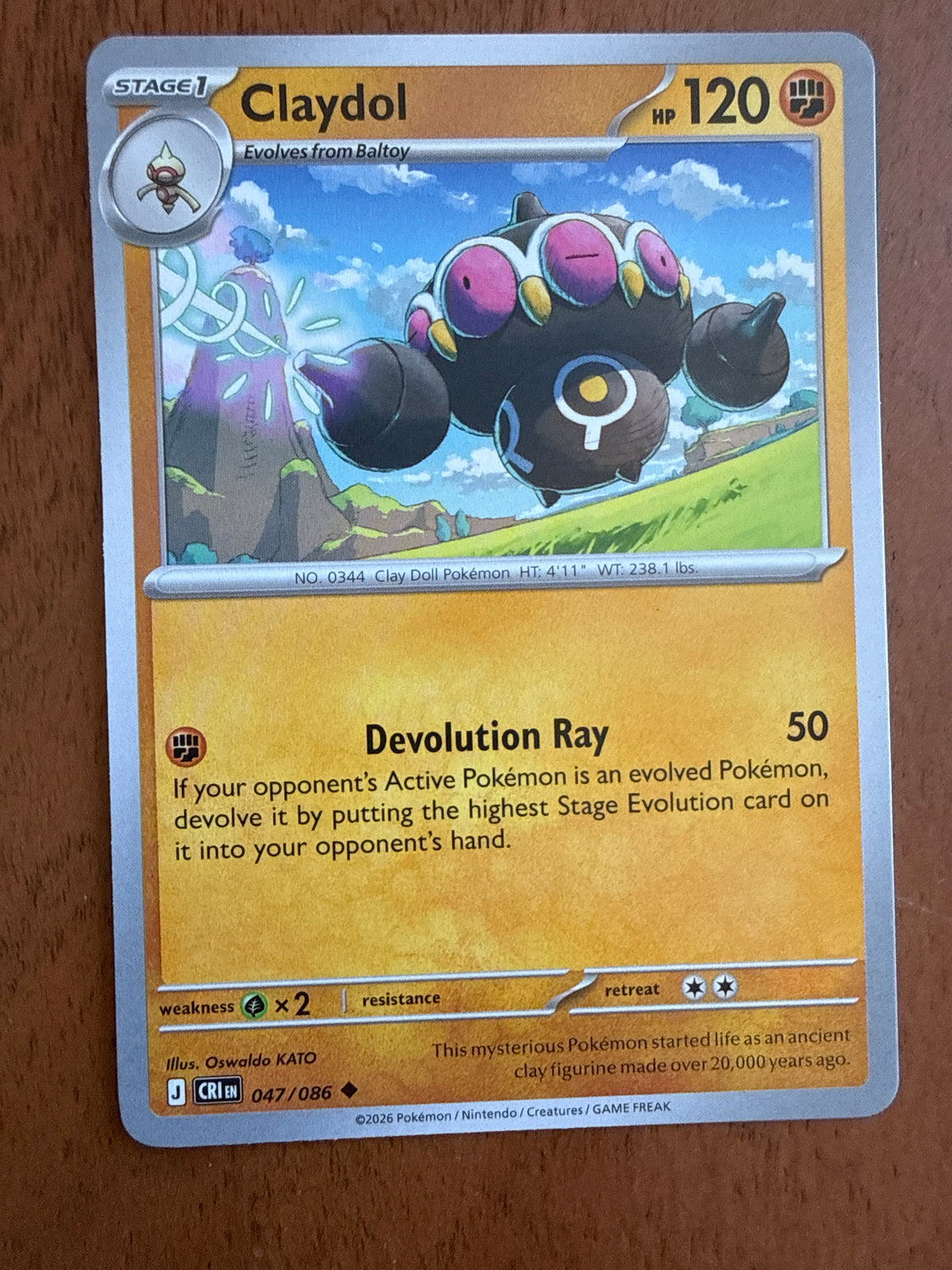 Claydol - Chaos Rising - 047/086 - Near Mint