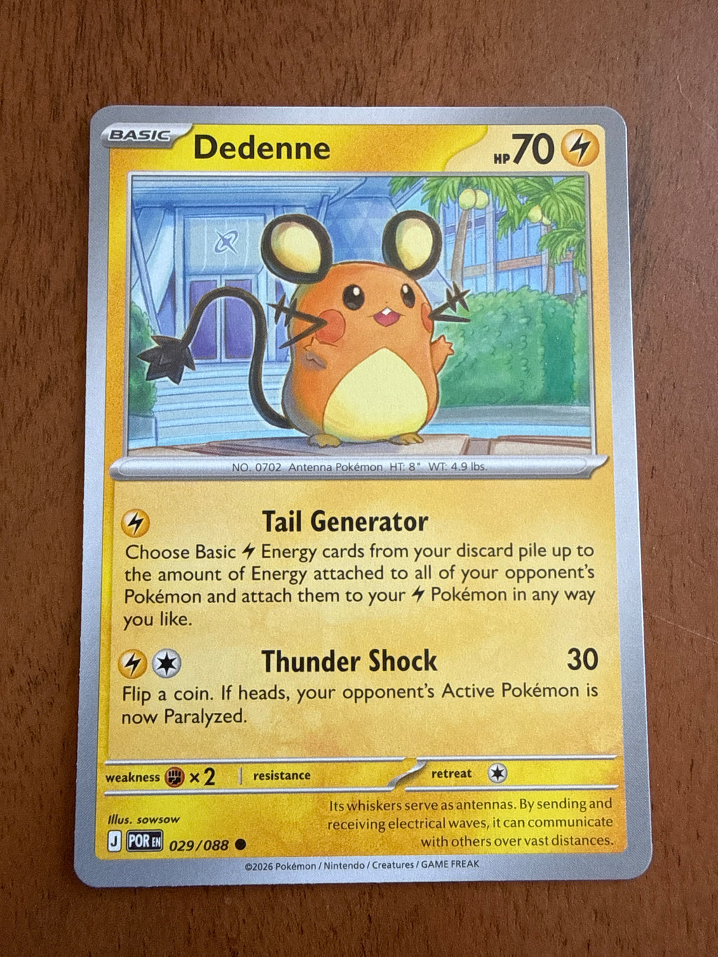Dedenne - Perfect Order - 029/088 - Near Mint