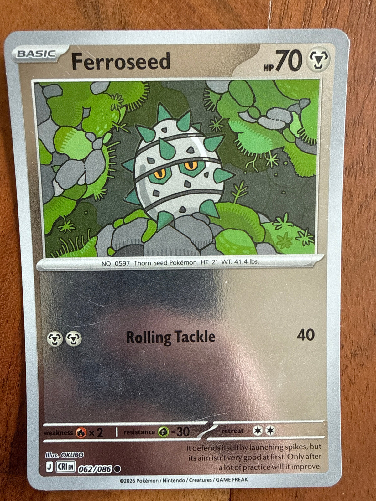 Ferroseed - Chaos Rising - 062/086 - Near Mint