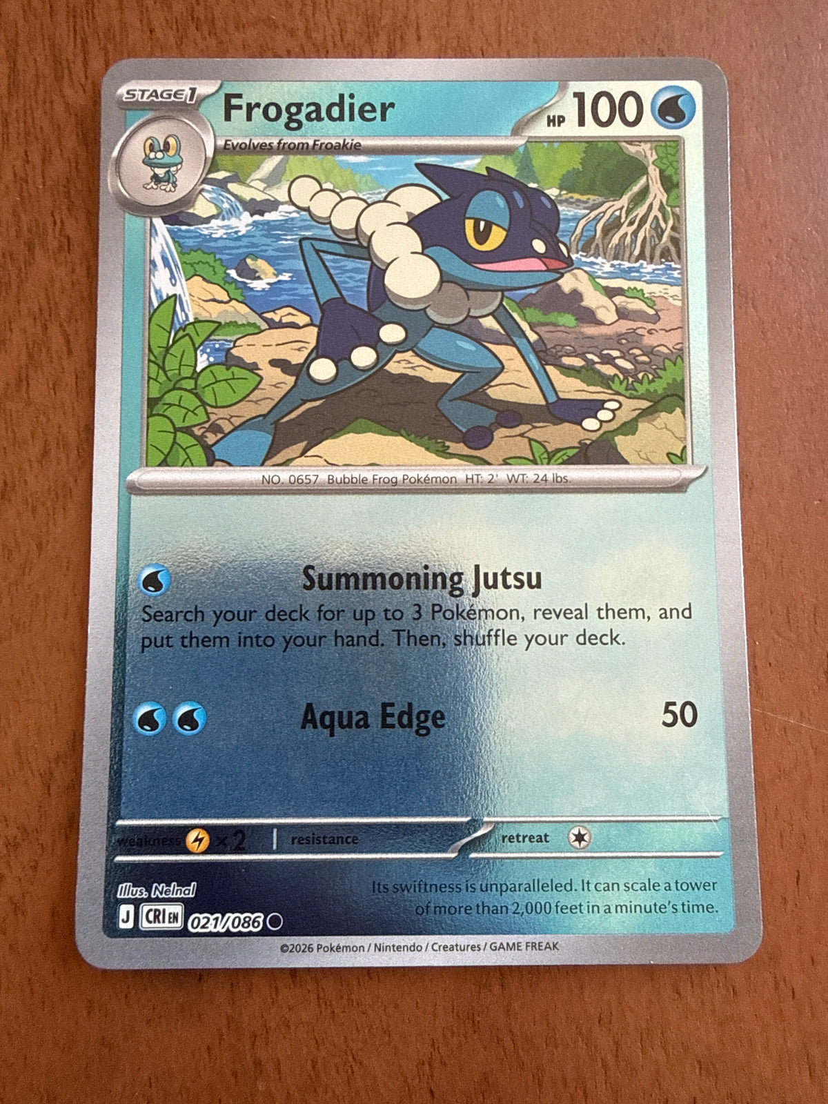 Frogadier - Chaos Rising - 021/086 - Near Mint