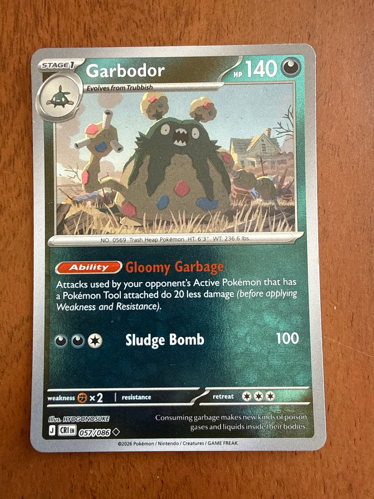 Garbodor - Chaos Rising - 057/086 - Near Mint