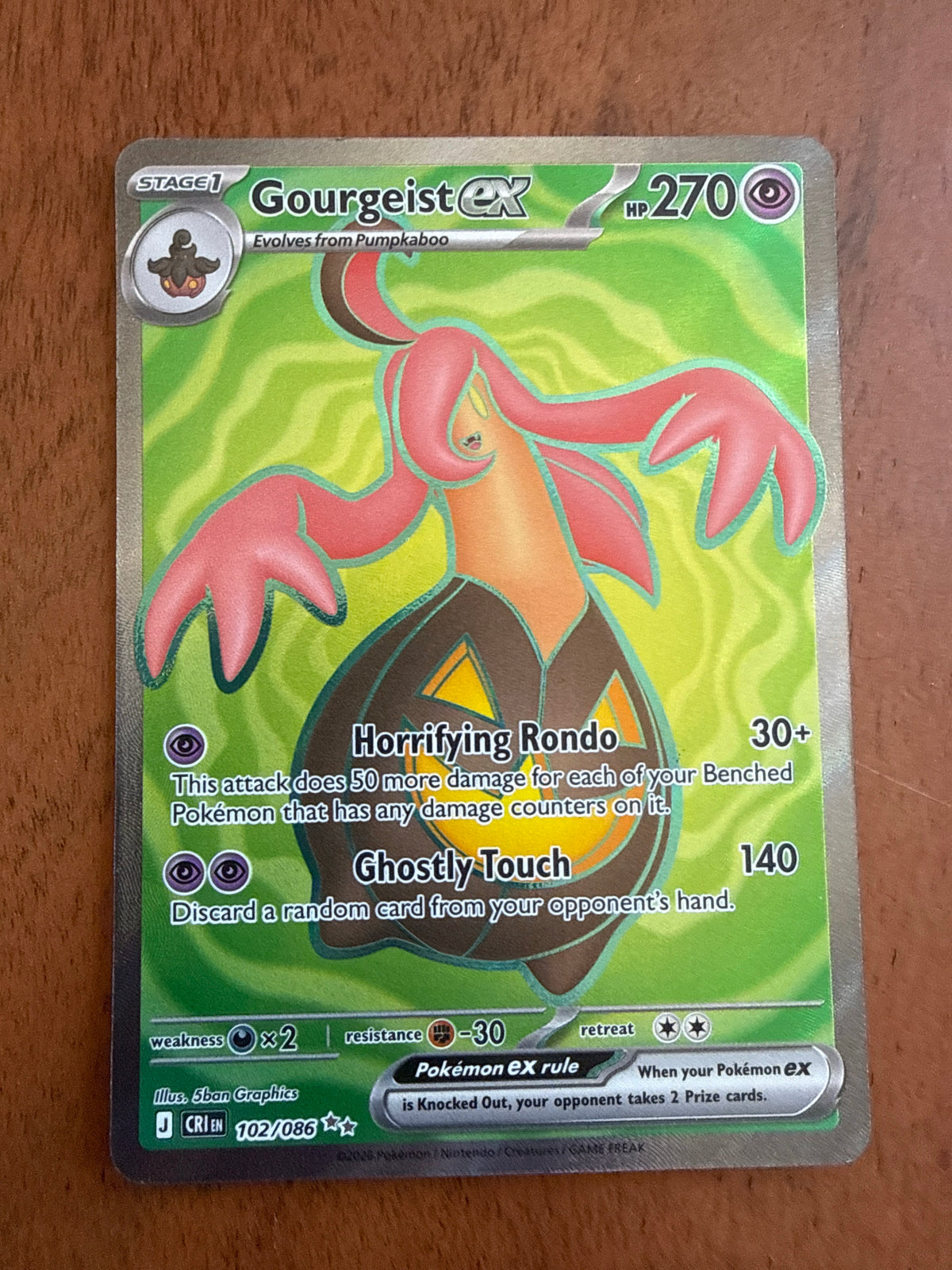 Gourgeist ex - Chaos Rising - 102/086 - Near Mint