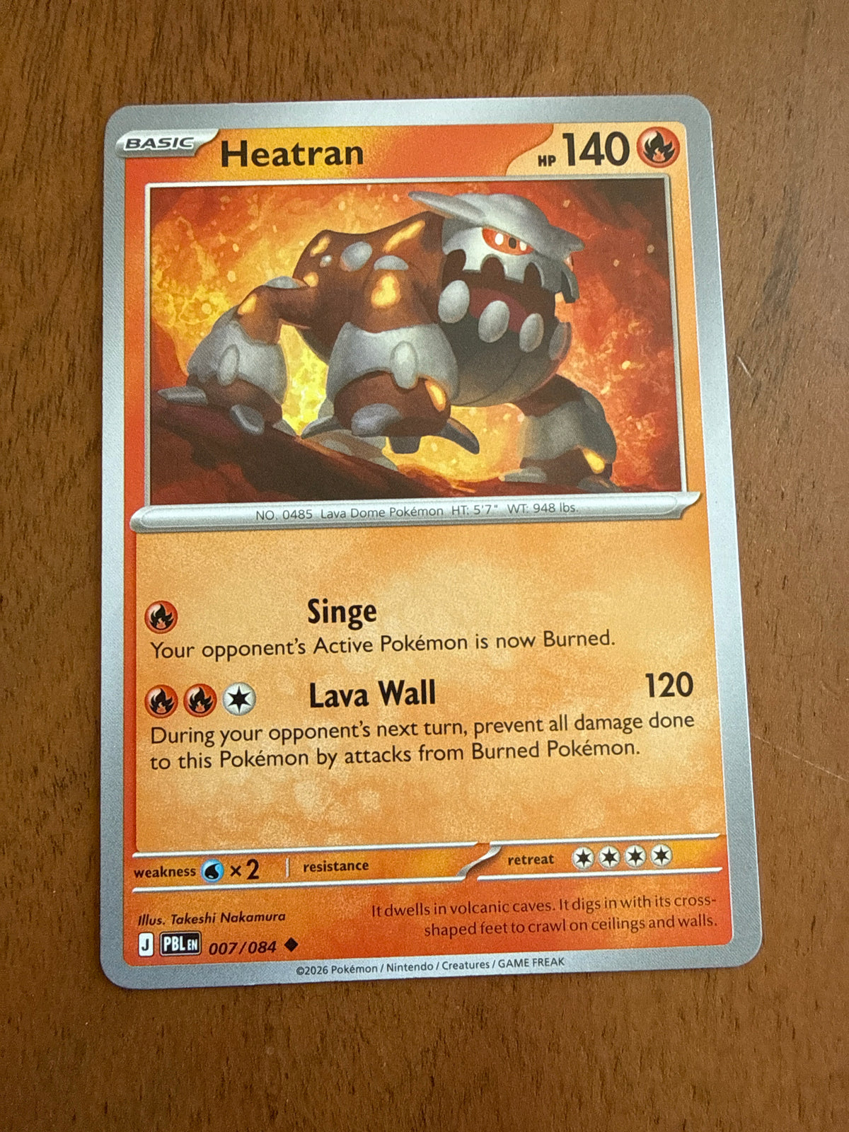 Heatran - Pitch Black - 007/084 - Near Mint