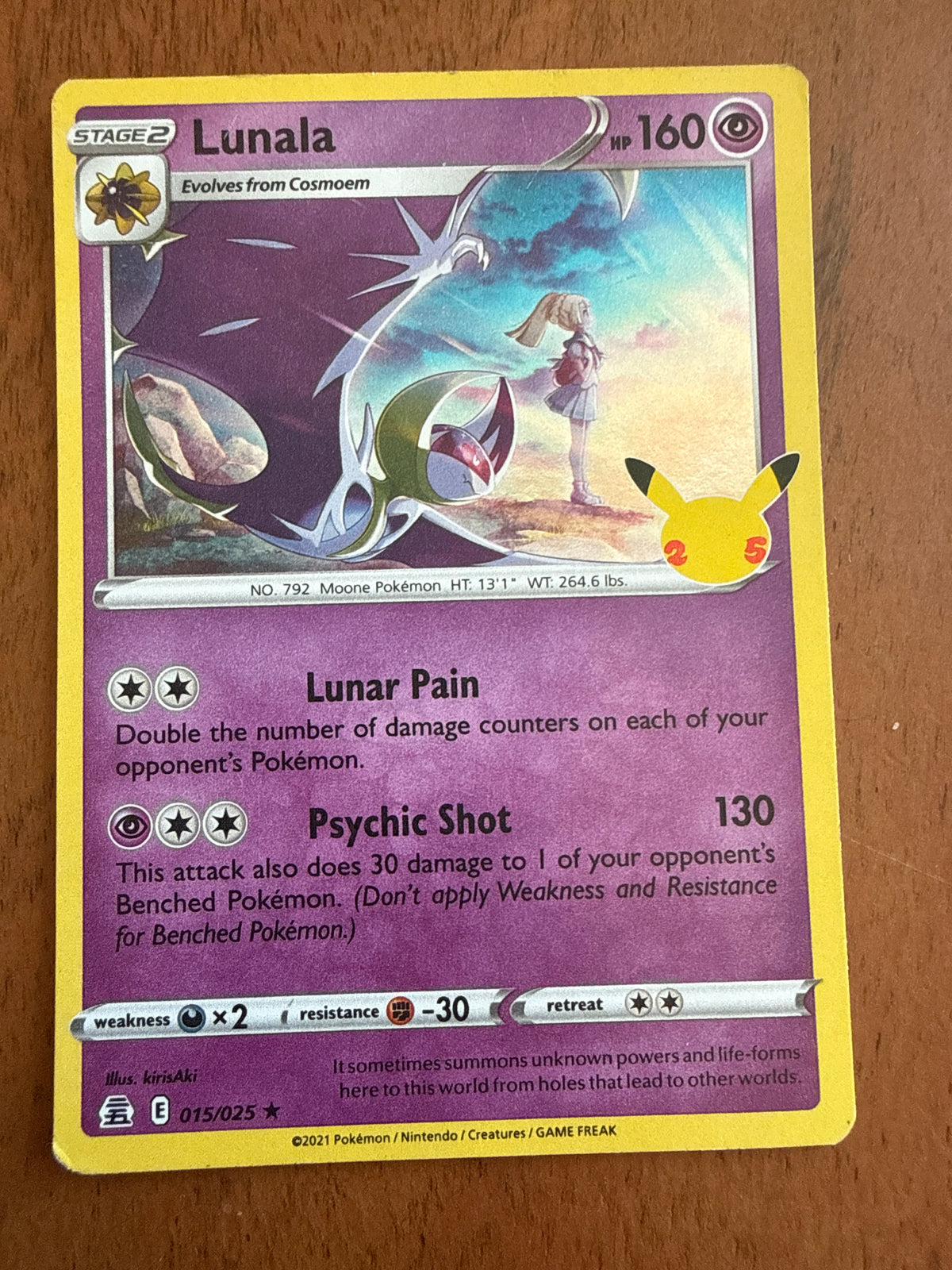 Lunala - Celebrations - 015/025 - Moderately Played