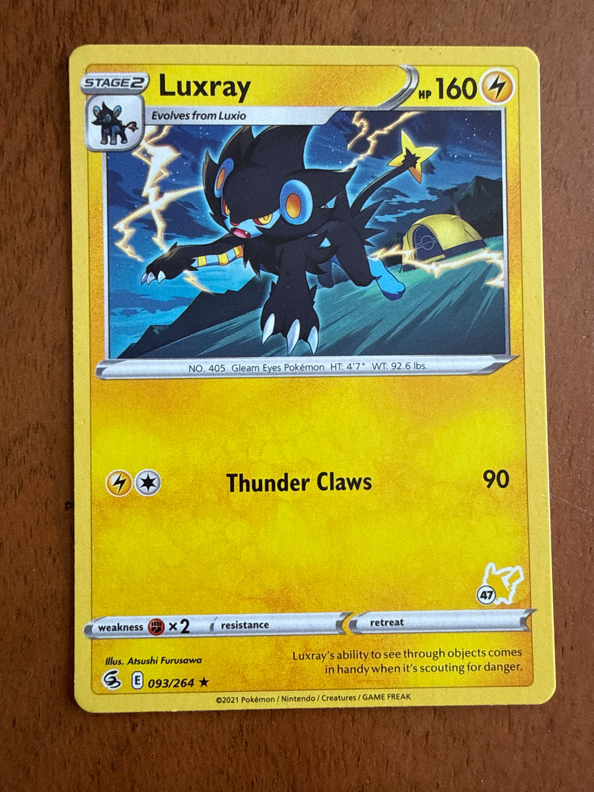 Luxray - Battle Academy 2022 - 093/264 (#47 Pikachu Stamped) - Lightly Played