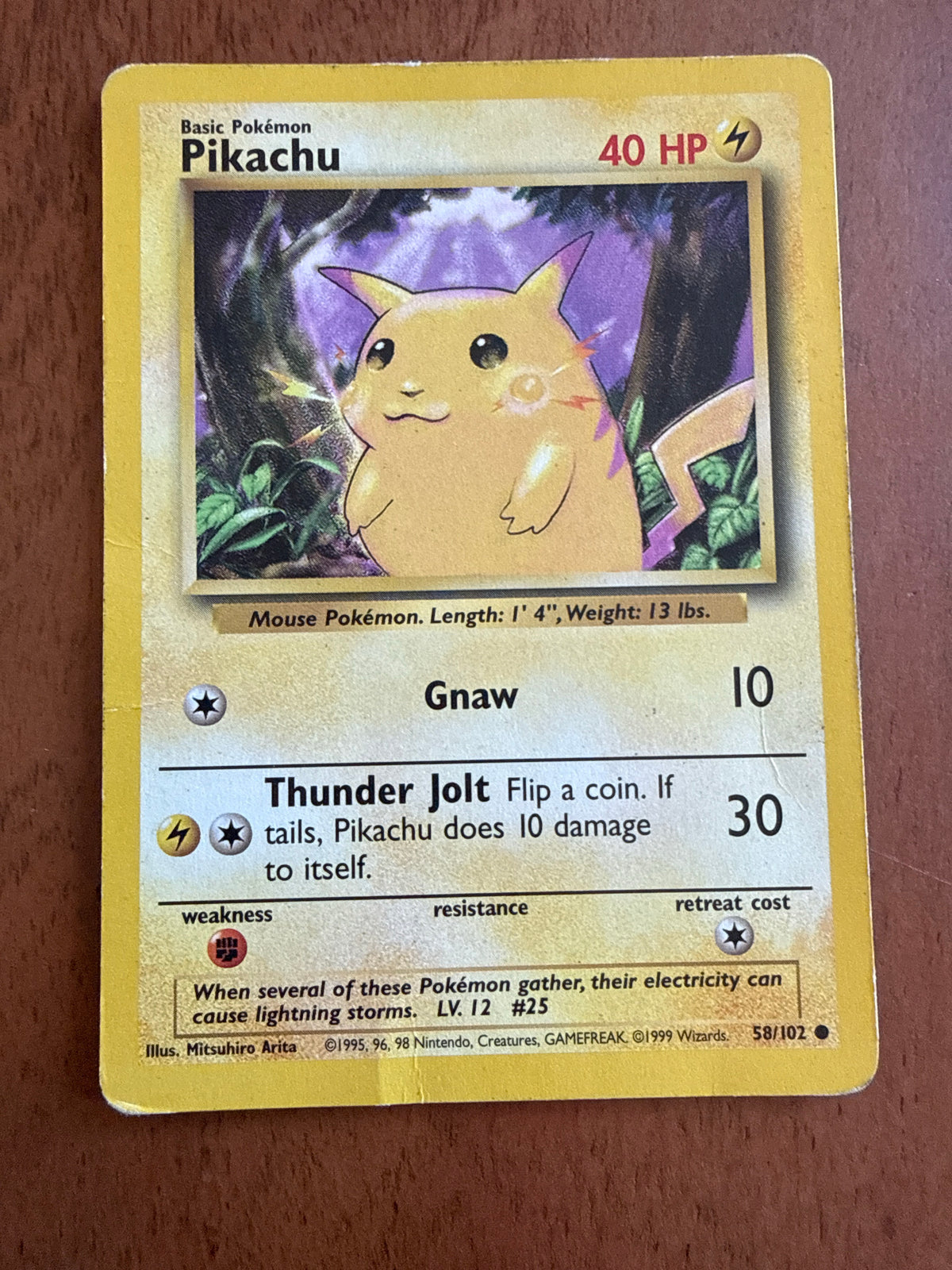 Pikachu - Base Set - 58/102 - Damaged