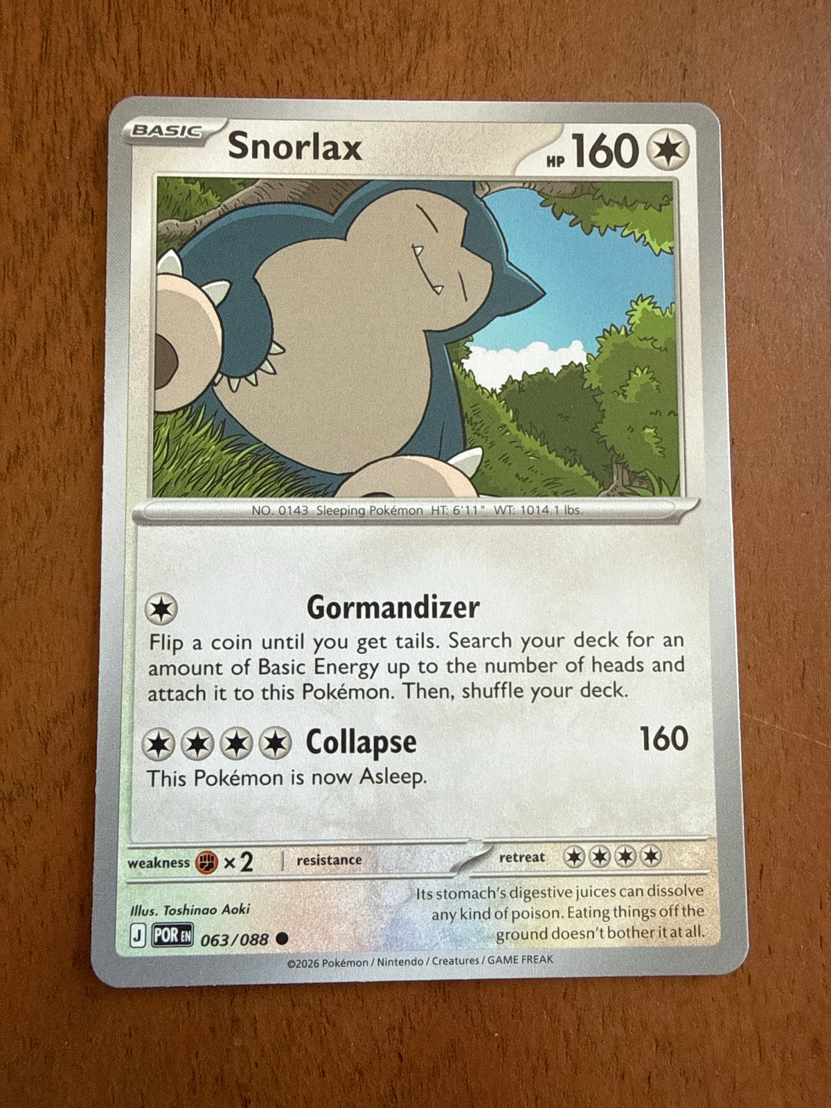 Snorlax - Perfect Order - 063/088 - Near Mint